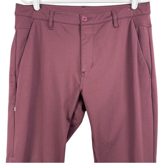 BYLT Men's Pants 36x30 Red Everyday Pant 2.0 Slim Fit Stretch Active Zip Pockets - Picture 2 of 10